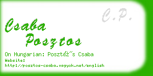 csaba posztos business card